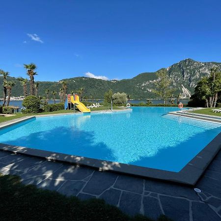 Luganersee, Pool, Strand, Parkplatz, Suite 204 Биссоне Экстерьер фото